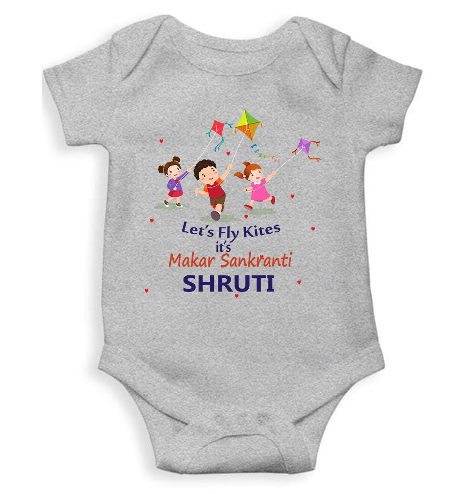 Custom Name Kai Po Che Makar Sankranti Rompers for Baby Girl- KidsFashionVilla