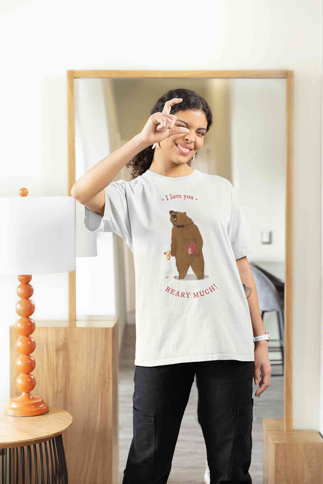 I Love You Beary Much Women Half Sleeves T-shirt- KidsFashionVilla