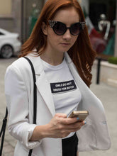 Load image into Gallery viewer, Girls Do Not Dress For The Boys Women Half Sleeves T-shirt- KidsFashionVilla

