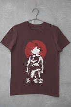 Load image into Gallery viewer, Goku Sun Anime Mens Half Sleeves T-shirt- FunkyTeesClub - Funky Tees Club
