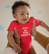 Load image into Gallery viewer, GOT Game Of Thrones King In The North Rompers for Baby Boy- FunkyTradition FunkyTradition
