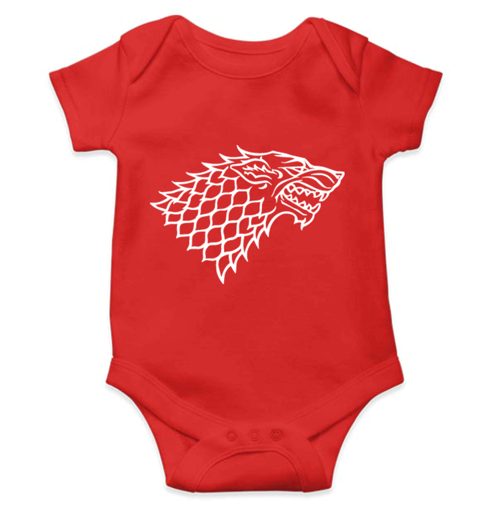 GOT Game Of Thrones Stark Logo Rompers for Baby Boy- FunkyTradition FunkyTradition