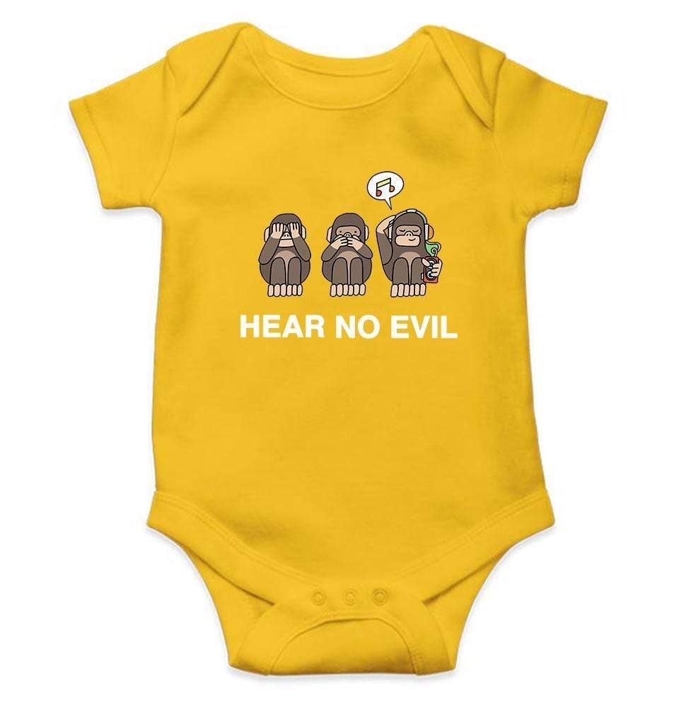 Hear no evil Rompers for Baby Girl- FunkyTradition FunkyTradition