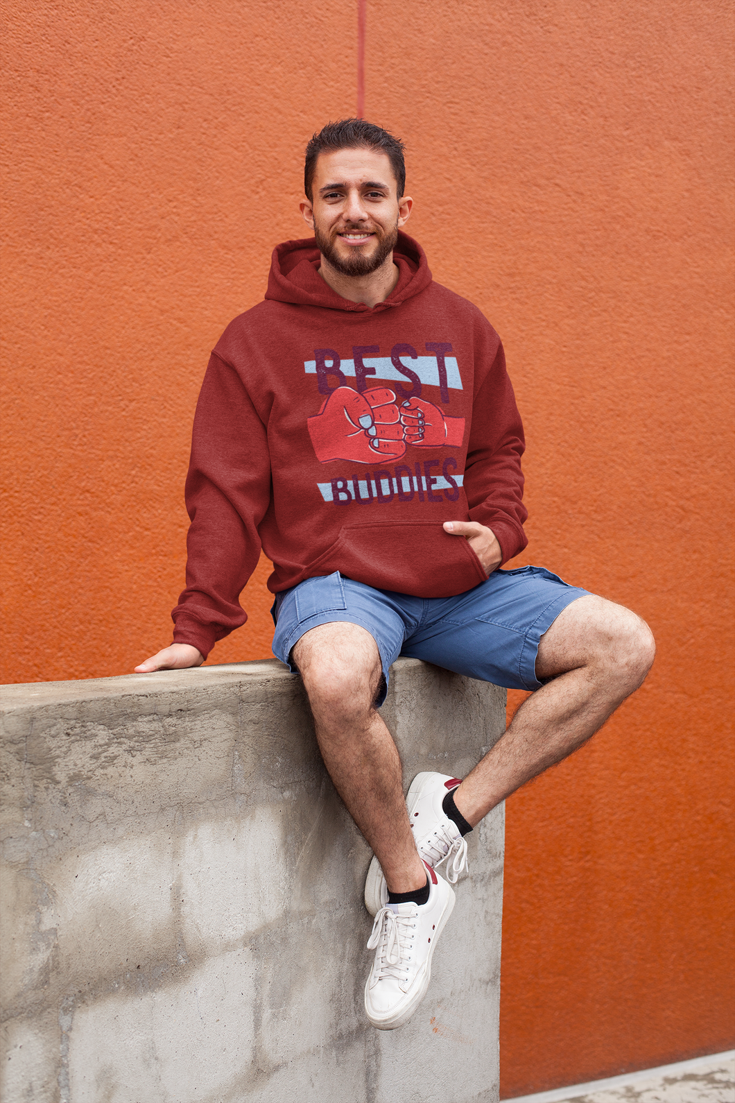 Best Buddies Men Hoodies-KidsFashionVilla