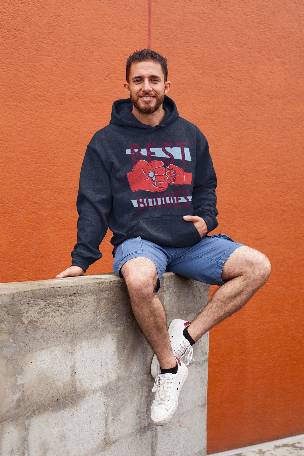 Best Buddies Men Hoodies-KidsFashionVilla