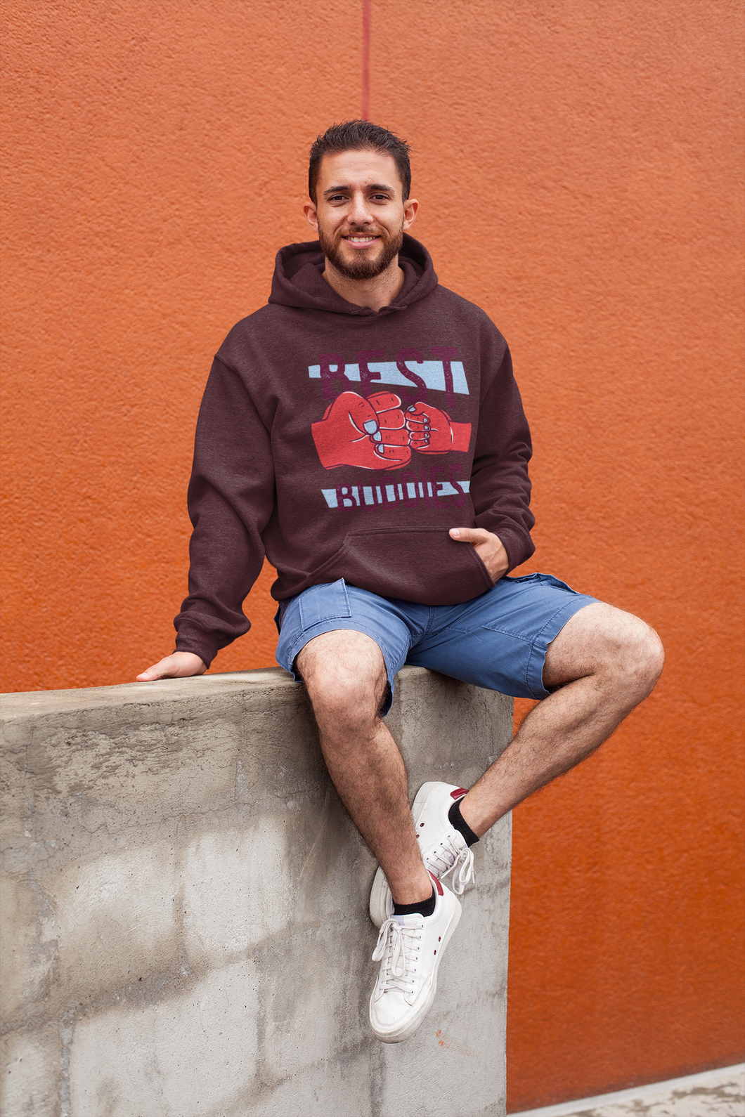 Best Buddies Men Hoodies-KidsFashionVilla
