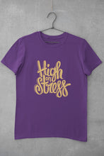 Load image into Gallery viewer, High On Stress Typography Mens Half Sleeves T-shirt- FunkyTeesClub - Funky Tees Club
