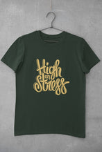 Load image into Gallery viewer, High On Stress Typography Women Half Sleeves T-shirt- FunkyTeesClub - Funky Tees Club
