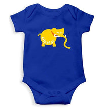 Load image into Gallery viewer, Hipster Elephant Abstract Rompers for Baby Girl- FunkyTradition FunkyTradition
