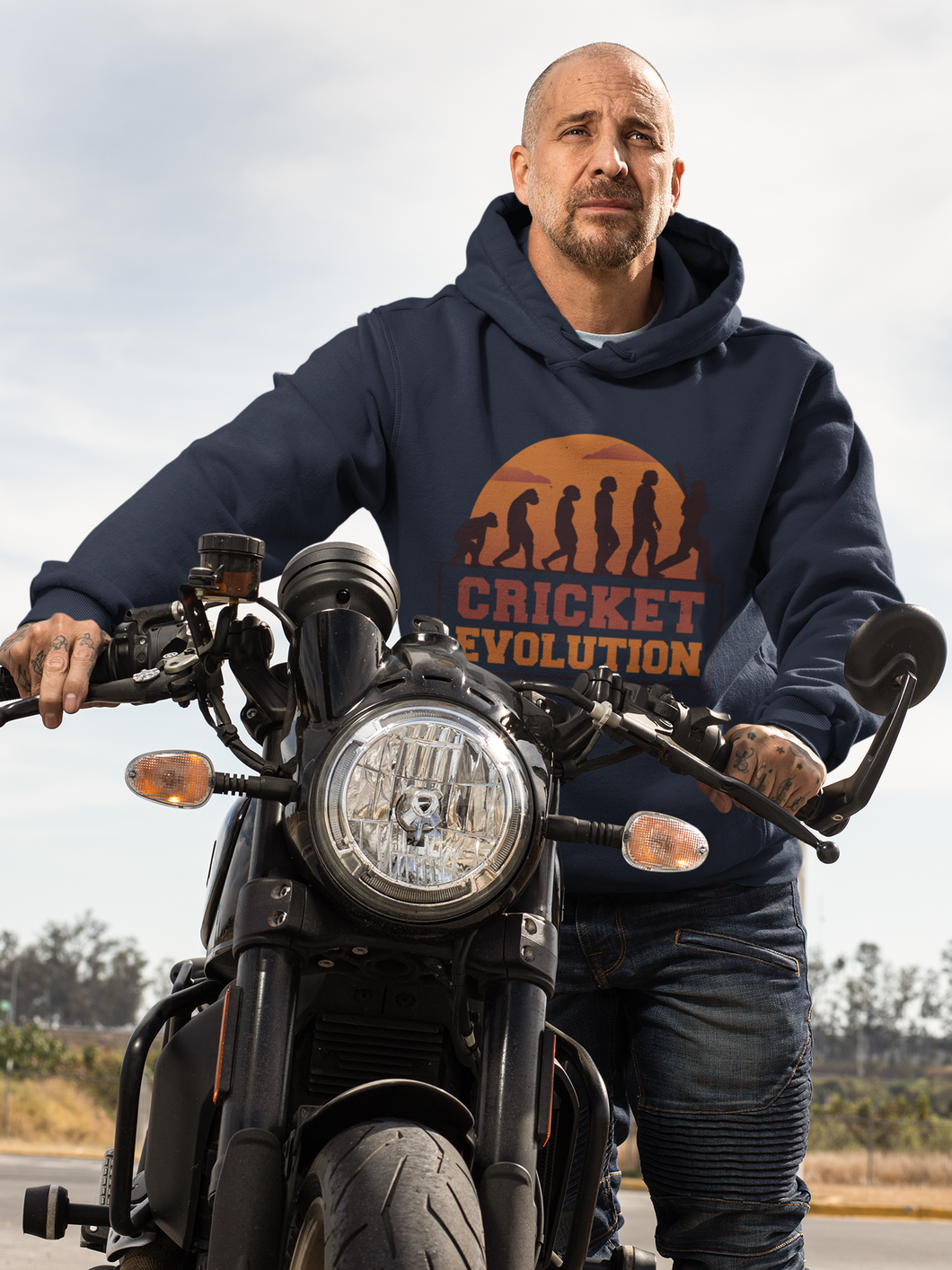 Cricket evolution Men Hoodies-KidsFashionVilla