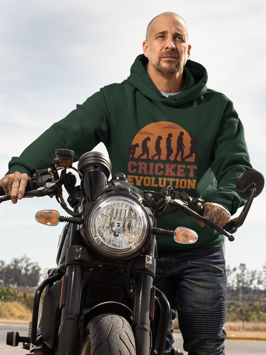 Cricket evolution Men Hoodies-KidsFashionVilla