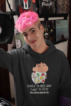 Load image into Gallery viewer, Early To Bed And Early To Rise Cartoon Funny Memes Men Hoodies-KidsFashionVilla
