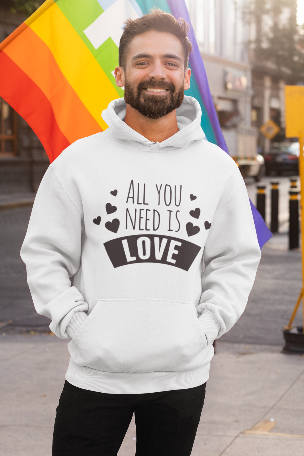 All you need is love Men Hoodies-KidsFashionVilla