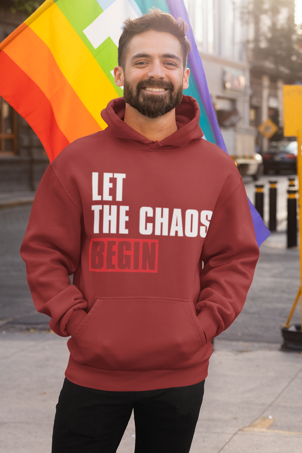 Let The Chaos Begin Money Heist Men Hoodies-KidsFashionVilla