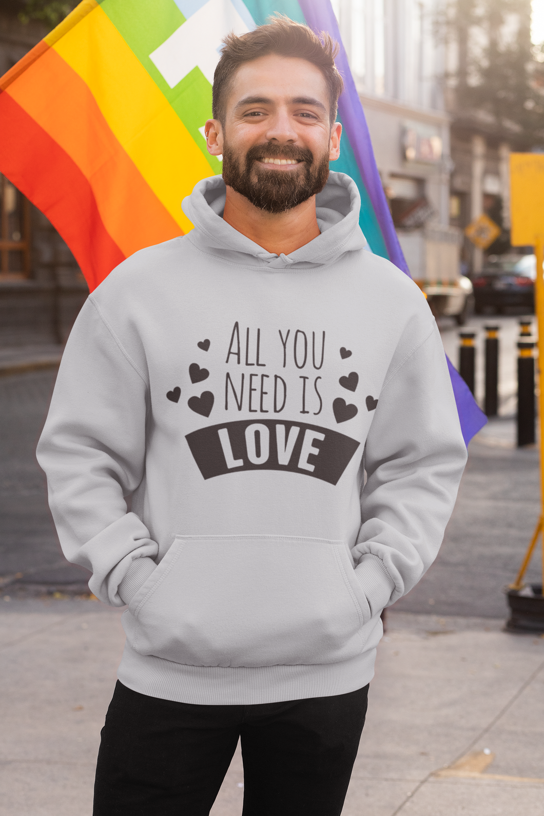 All you need is love Men Hoodies-KidsFashionVilla