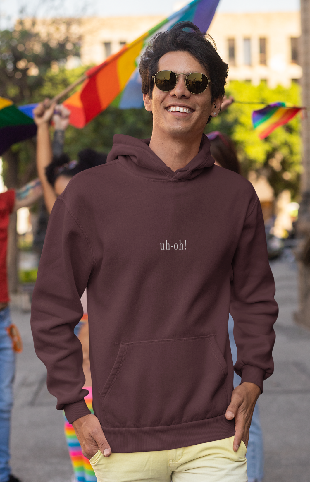 Uh Oh Men Hoodies-KidsFashionVilla