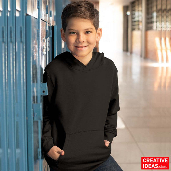 Boy Plain Black Hoodie-KidsFashionVilla