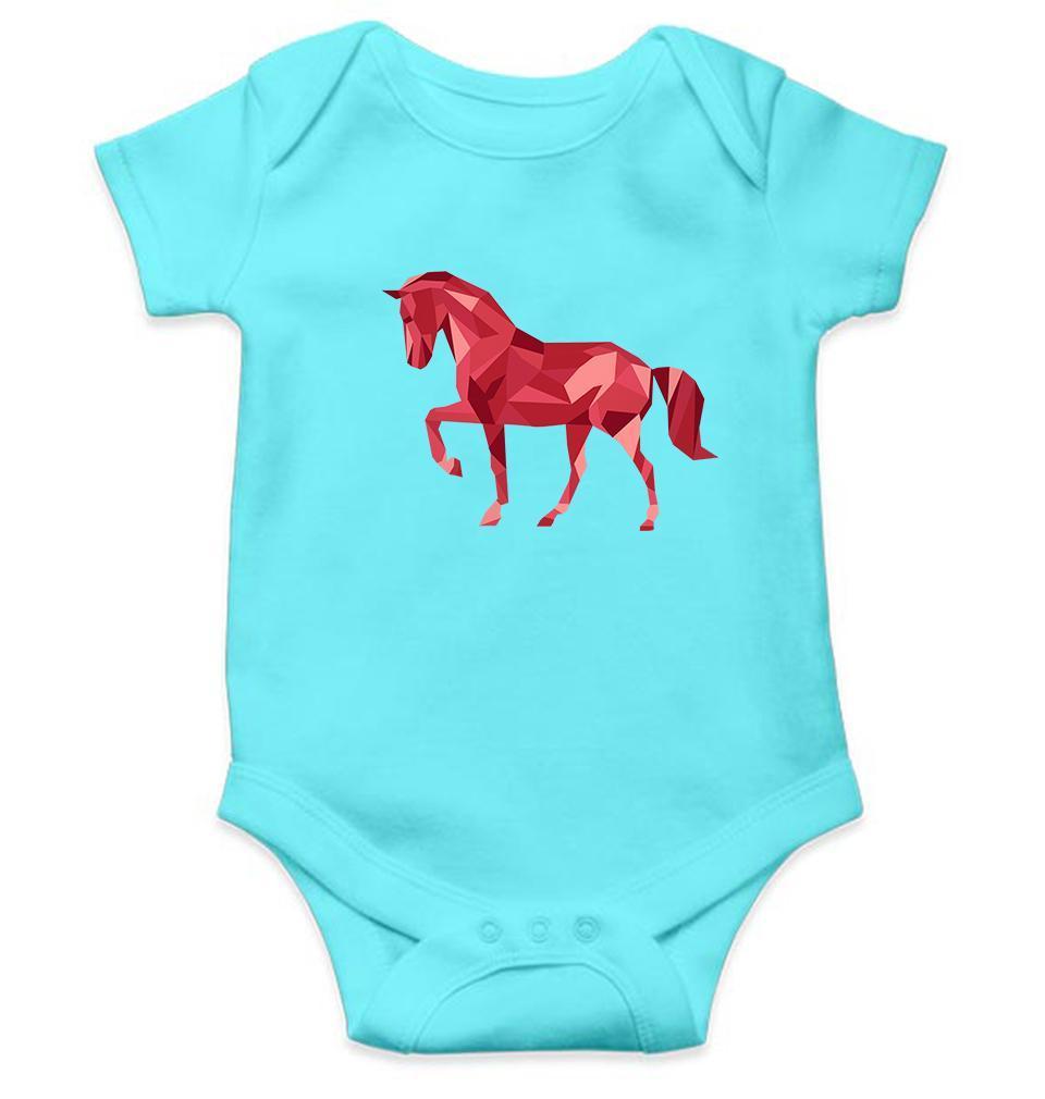 Horse Abstract Rompers for Baby Girl- FunkyTradition FunkyTradition