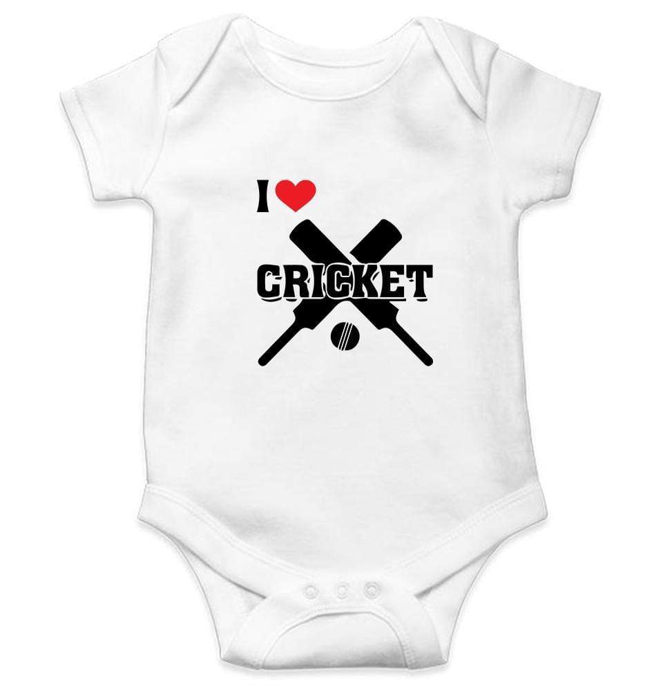 I Love Cricket Rompers for Baby Boy Rompers for Baby Boy - FunkyTradition FunkyTradition