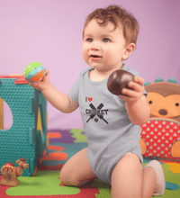 Load image into Gallery viewer, I Love Cricket Rompers for Baby Boy Rompers for Baby Boy - FunkyTradition FunkyTradition

