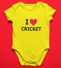 Load image into Gallery viewer, I Love Cricket Rompers for Baby Boy Rompers for Baby Boy - FunkyTradition FunkyTradition
