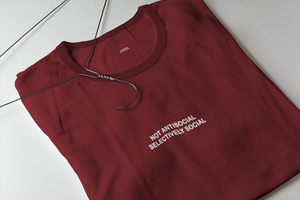 Not Anti Social Selectively Social Minimal Women Half Sleeves T-shirt- KidsFashionVilla