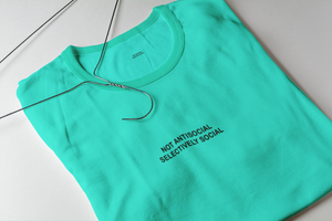 Not Anti Social Selectively Social Minimal Mens Half Sleeves T-shirt- KidsFashionVilla