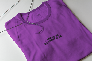 Not Anti Social Selectively Social Minimal Women Half Sleeves T-shirt- KidsFashionVilla