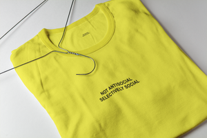 Not Anti Social Selectively Social Minimal Women Half Sleeves T-shirt- KidsFashionVilla