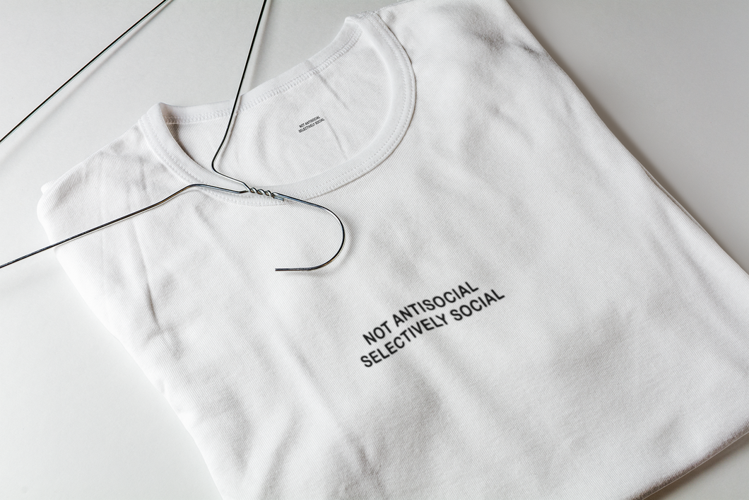Not Anti Social Selectively Social Minimal Women Half Sleeves T-shirt- KidsFashionVilla
