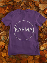 Load image into Gallery viewer, Karma Typography Mens Half Sleeves T-shirt- FunkyTeesClub - Funky Tees Club
