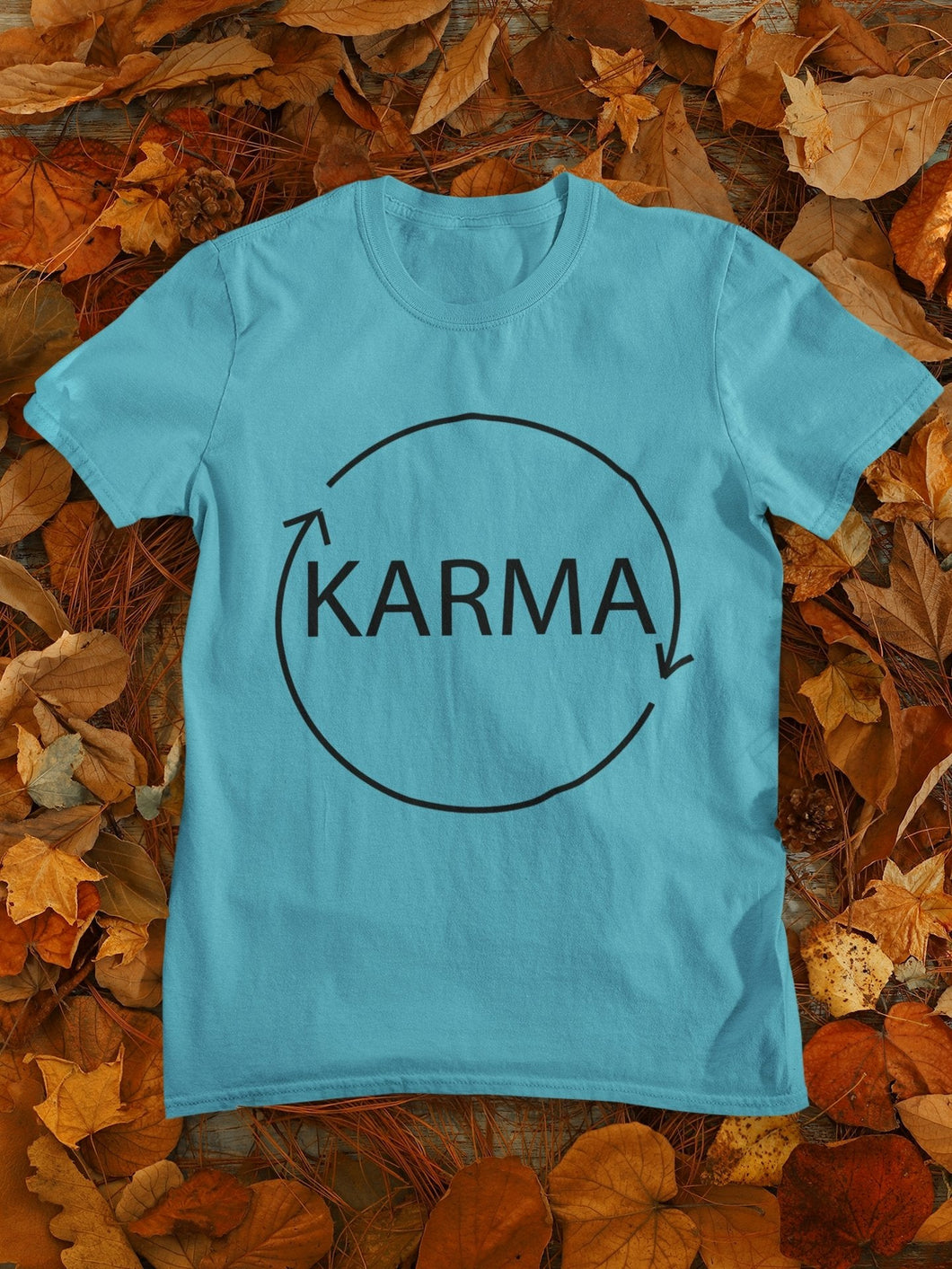 Karma Typography Women Half Sleeves T-shirt- FunkyTeesClub - Funky Tees Club