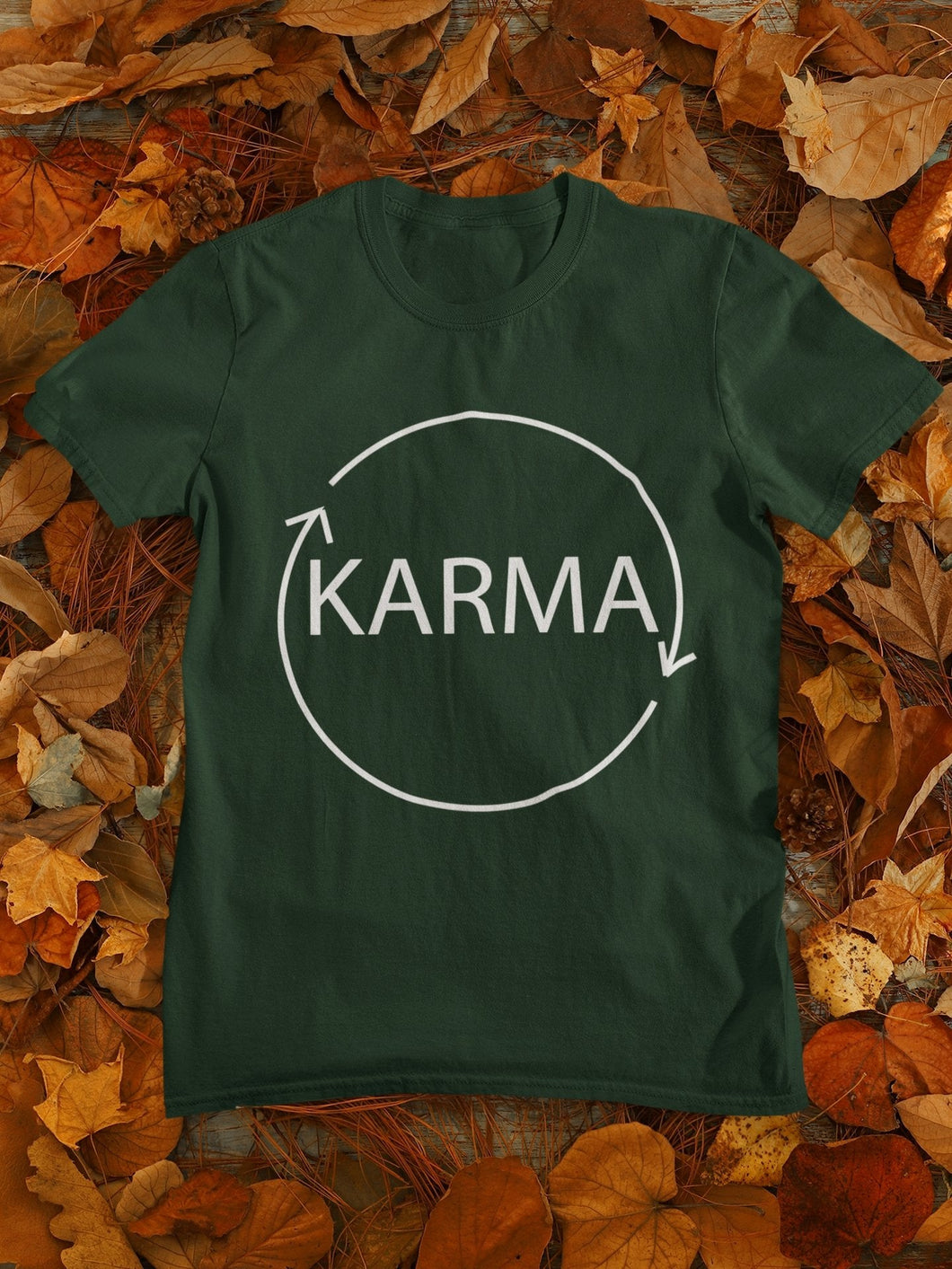 Karma Typography Women Half Sleeves T-shirt- FunkyTeesClub - Funky Tees Club