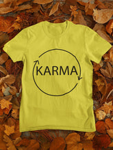 Load image into Gallery viewer, Karma Typography Women Half Sleeves T-shirt- FunkyTeesClub - Funky Tees Club

