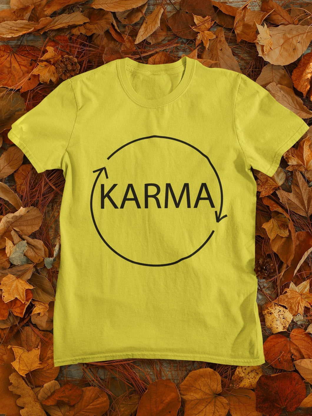 Karma Typography Women Half Sleeves T-shirt- FunkyTeesClub - Funky Tees Club