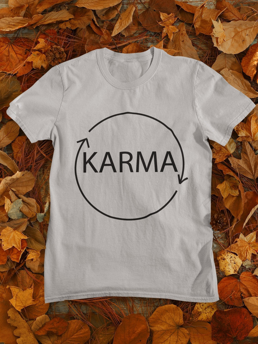 Karma Typography Women Half Sleeves T-shirt- FunkyTeesClub - Funky Tees Club