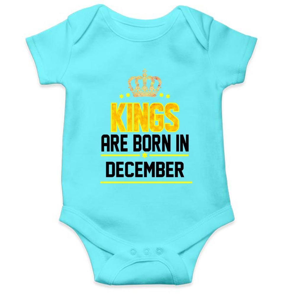 Kings are born in December Rompers for Baby Boy- FunkyTradition FunkyTradition
