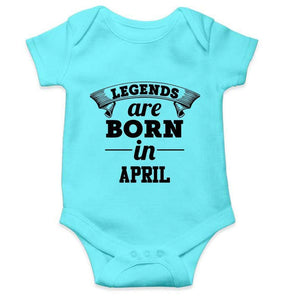 Legends are Born in April Rompers for Baby Girl- FunkyTradition FunkyTradition