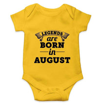 Load image into Gallery viewer, Legends are Born in August Rompers for Baby Girl- FunkyTradition FunkyTradition
