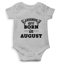 Load image into Gallery viewer, Legends are Born in August Rompers for Baby Girl- FunkyTradition FunkyTradition
