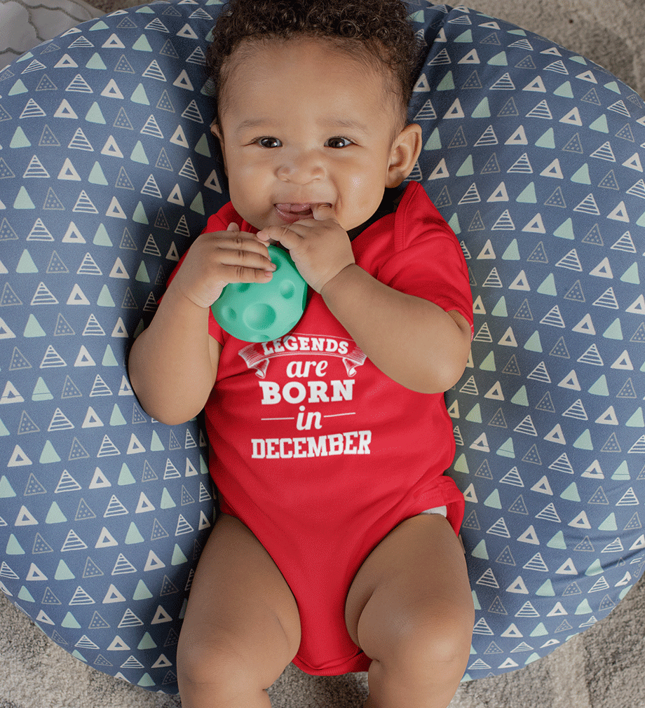 Legends are born in December Rompers for Baby Boy- FunkyTradition FunkyTradition