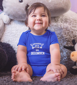 Legends are Born in December Rompers for Baby Girl- FunkyTradition FunkyTradition
