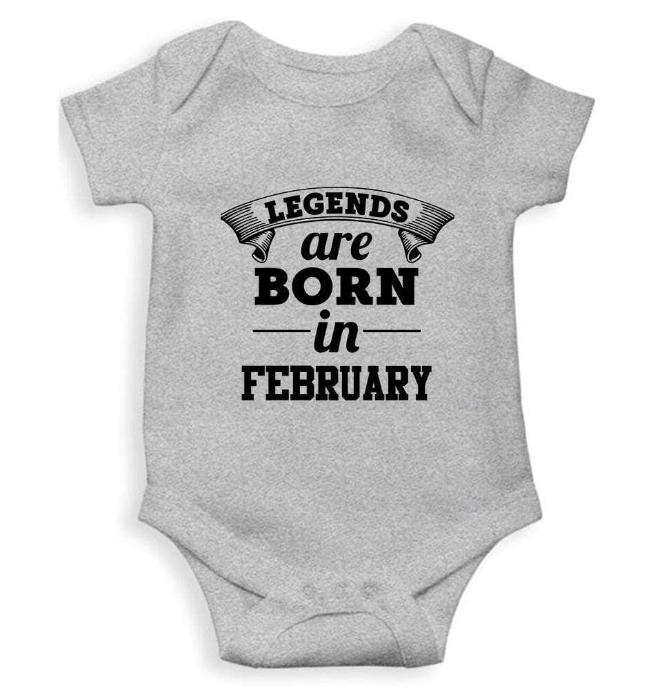 Legends are Born in February Rompers for Baby Girl- FunkyTradition FunkyTradition