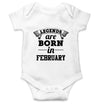Legends are Born in February Rompers for Baby Girl- FunkyTradition FunkyTradition