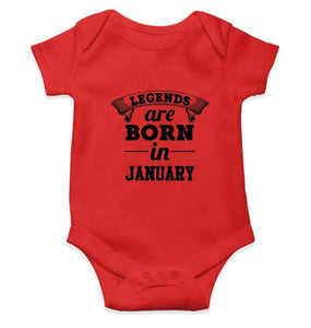Legends are Born in January Rompers for Baby Girl- FunkyTradition FunkyTradition