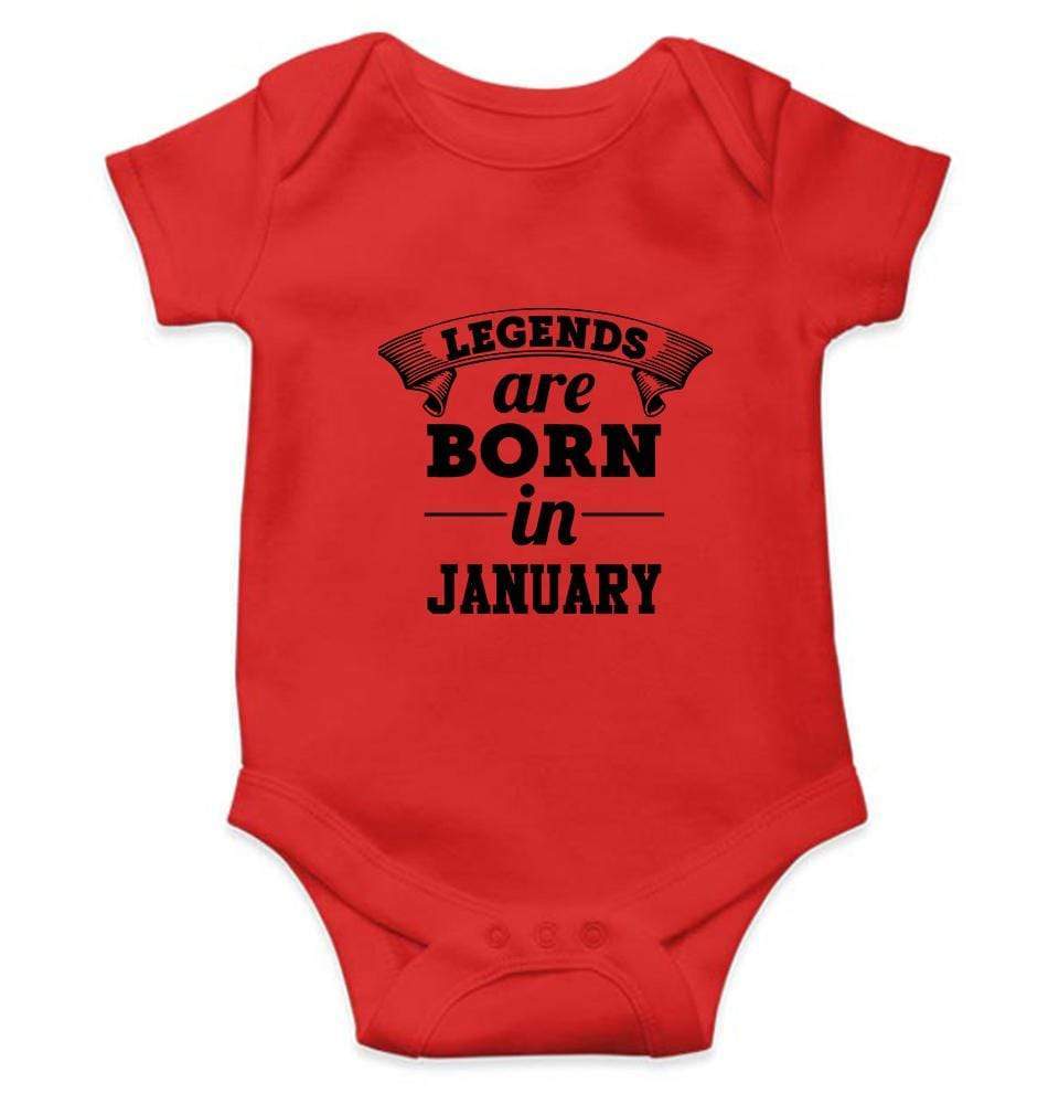 Legends are Born in January Rompers for Baby Girl- FunkyTradition FunkyTradition