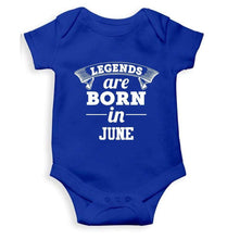 Load image into Gallery viewer, Legends are Born in June Rompers for Baby Girl- FunkyTradition FunkyTradition
