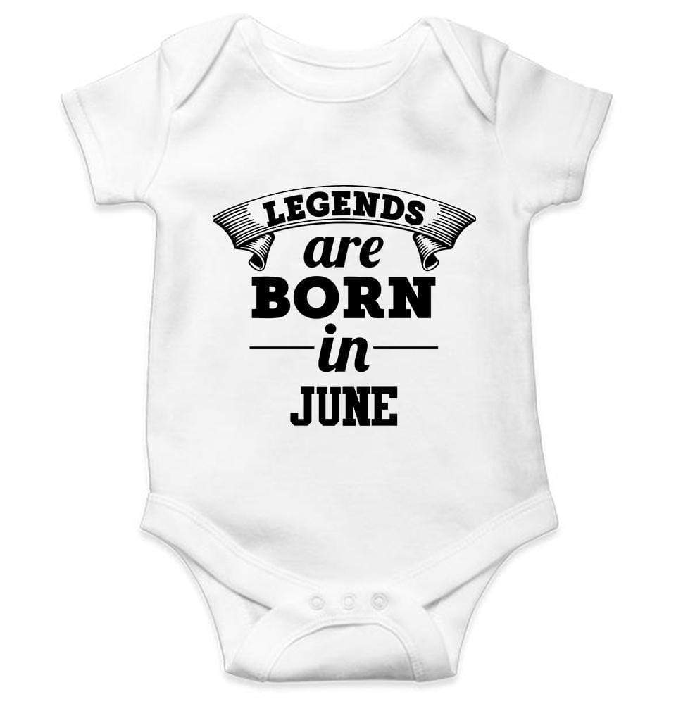Legends are Born in June Rompers for Baby Girl- FunkyTradition FunkyTradition