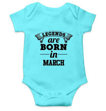 Load image into Gallery viewer, Legends are Born in March Rompers for Baby Girl- FunkyTradition FunkyTradition
