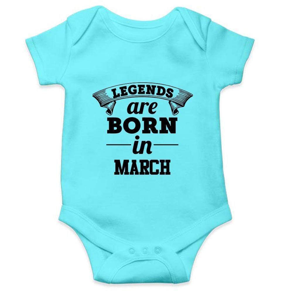Legends are Born in March Rompers for Baby Girl- FunkyTradition FunkyTradition